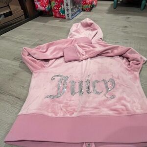 Juicy Couture Velour Rhinestone Hoodies Zipper Jacket New With Tags